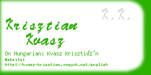 krisztian kvasz business card